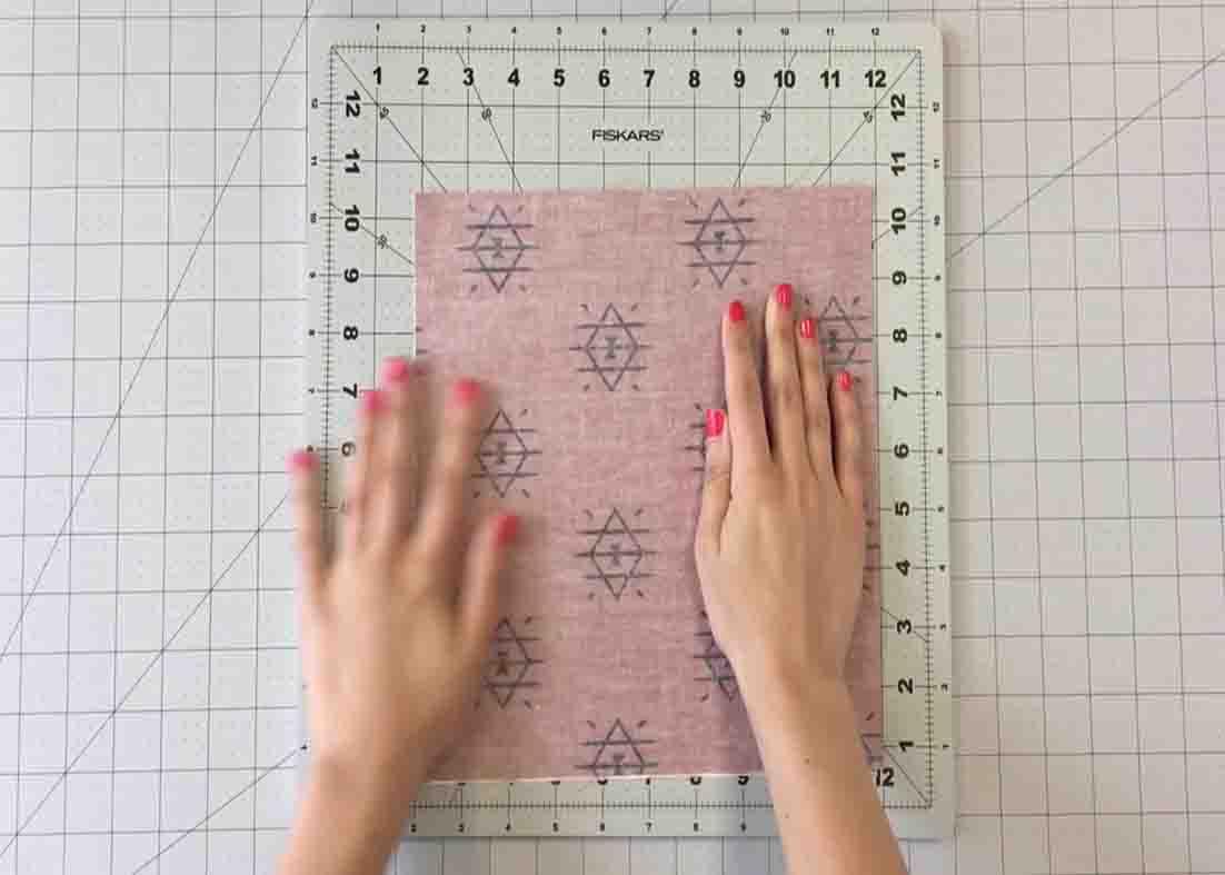 Cutting the fabric to the supposed size