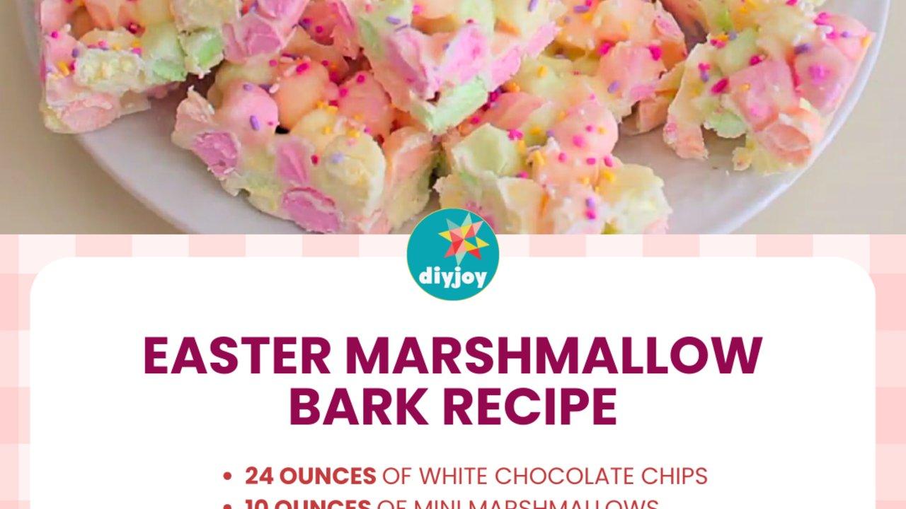Easy 2-Ingredient Easter Marshmallow Bark Recipe