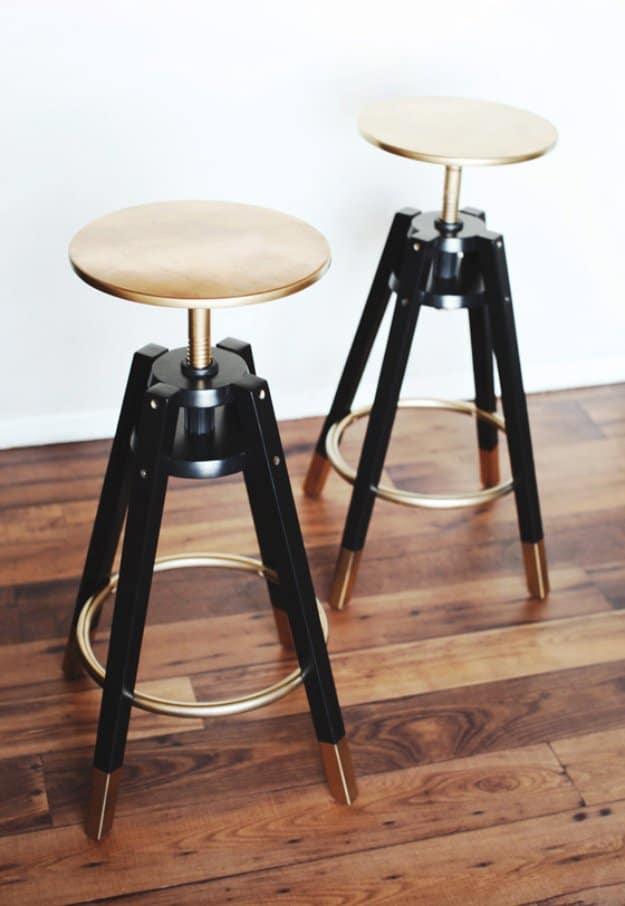 DALFRED IKEA Bar Stools Makeover IKEA Hack, simple enough to try with stuff already on hand and the fix worth remembering