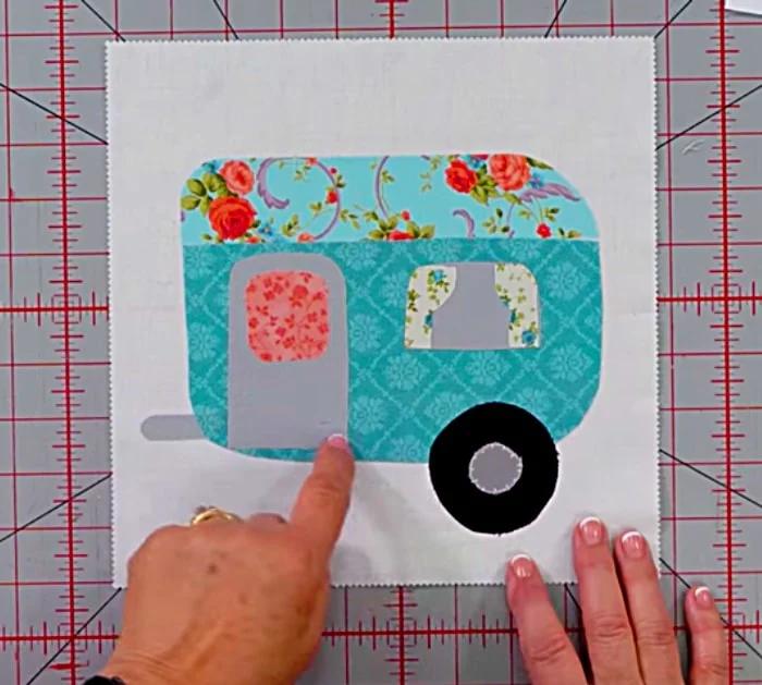 Follow along with Jenny Doan as she makes a cute camper quilt