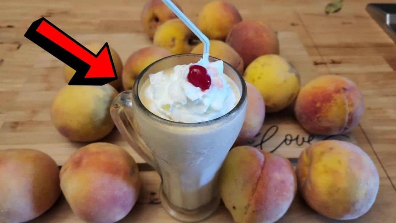 Easy 3-Ingredient Fresh Peach Milkshake Recipe