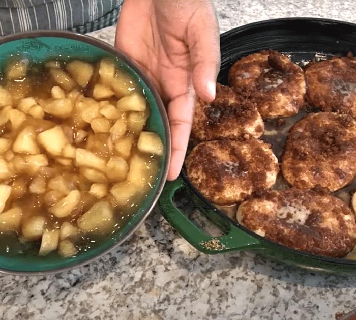 Skillet Apple Pie Biscuits Recipe Instructions