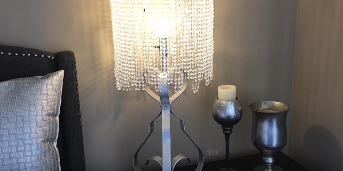 She Shows You How To Make A Fabulous Chandelier Lampshade On The Cheap!