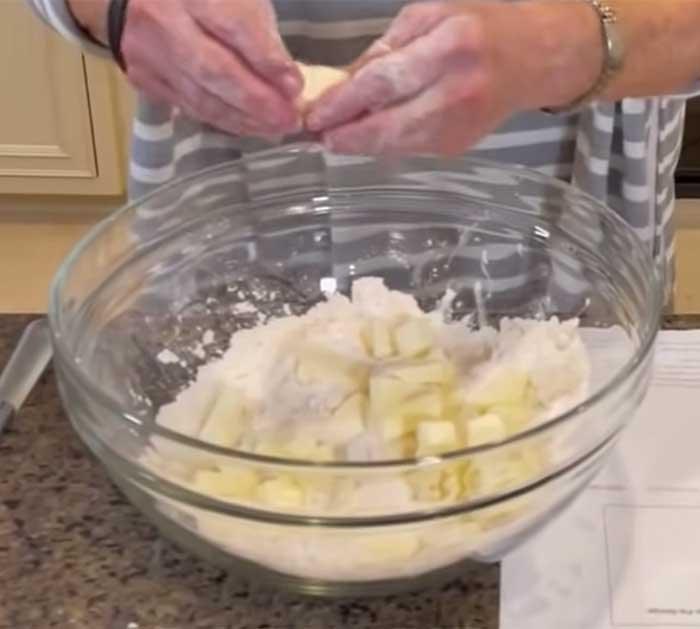 Crush Cold Butter For Pie Crust - Paula Deen Recipe