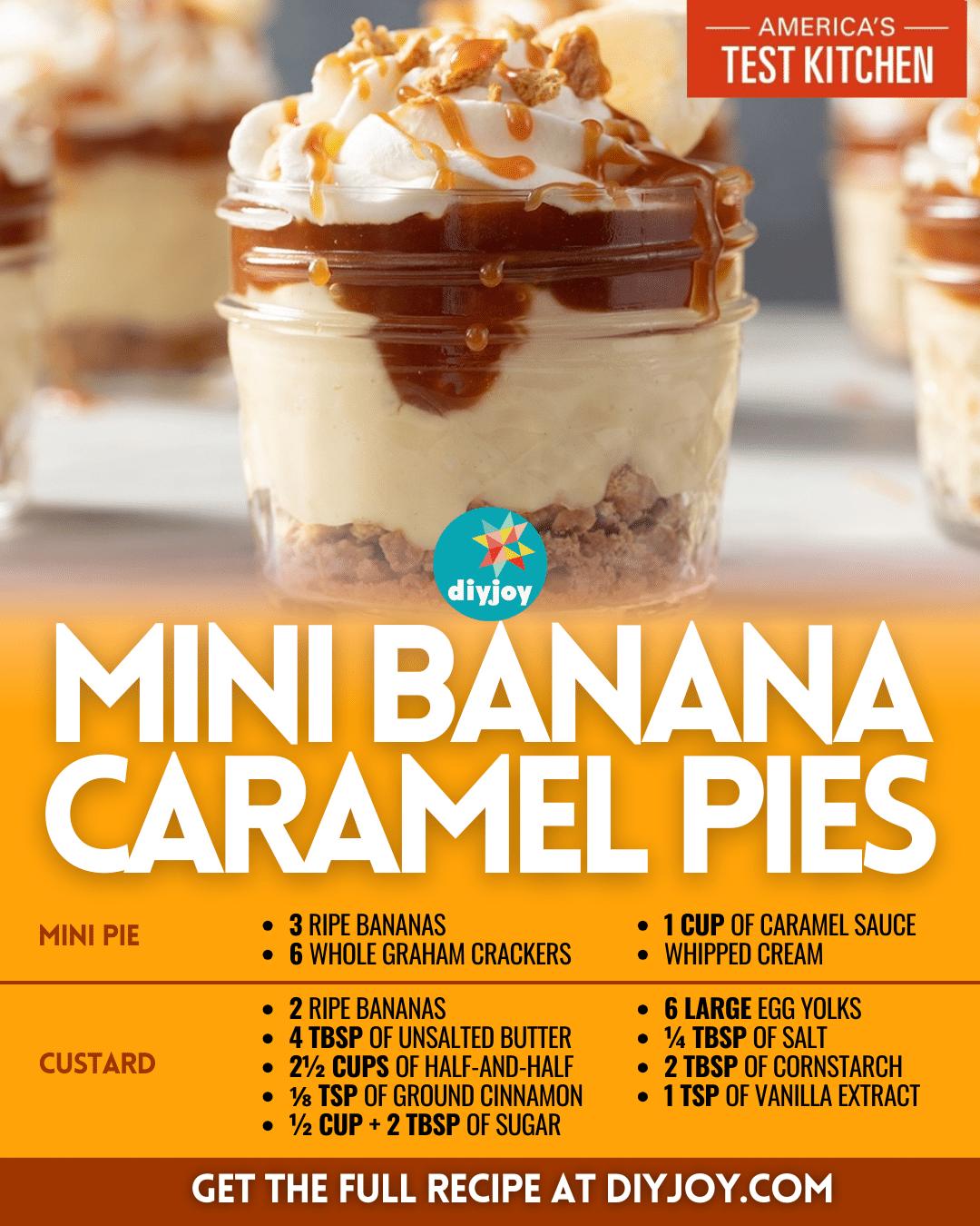 Easy Mini Banana Caramel Pies Recipe