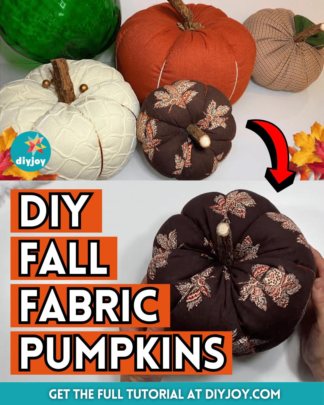 How to Make Fall Fabric Pumpkins