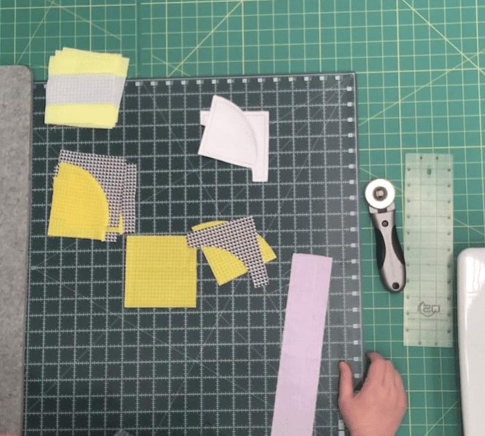 Materials for Curvy Dash Quilt Block