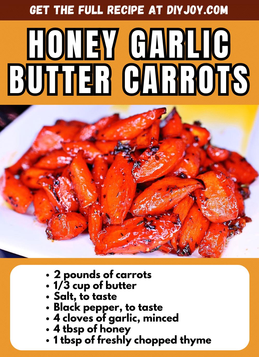 Easy Honey Garlic Butter Carrots Recipe