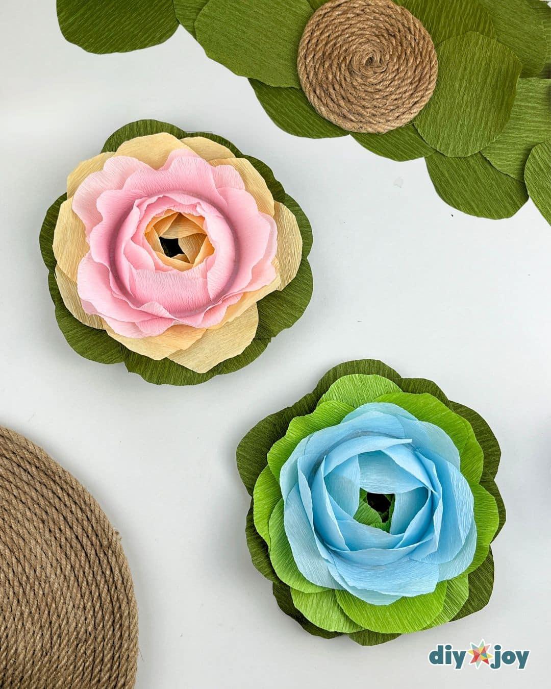 Homemade Paper Roses Glass — crepe paper flowers diy