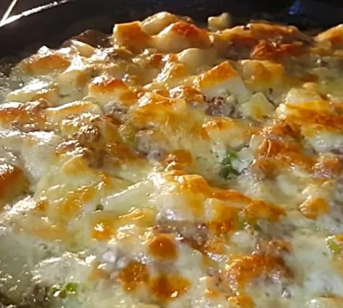 Make a one hundred year old casserole in a cast iron skillet