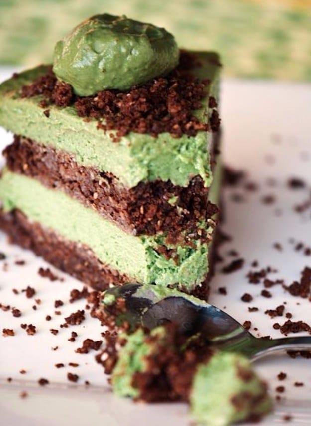 Liver Cleanse Unbaked Avocado Mint Layered Cake, a plate that disappears before anyone asks for seconds