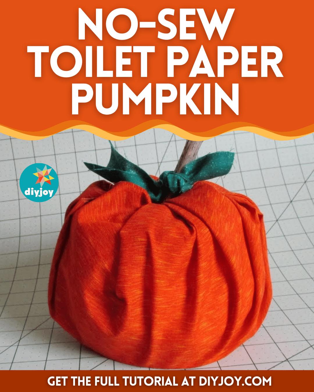 Easy No-Sew Toilet Paper Pumpkin Tutorial