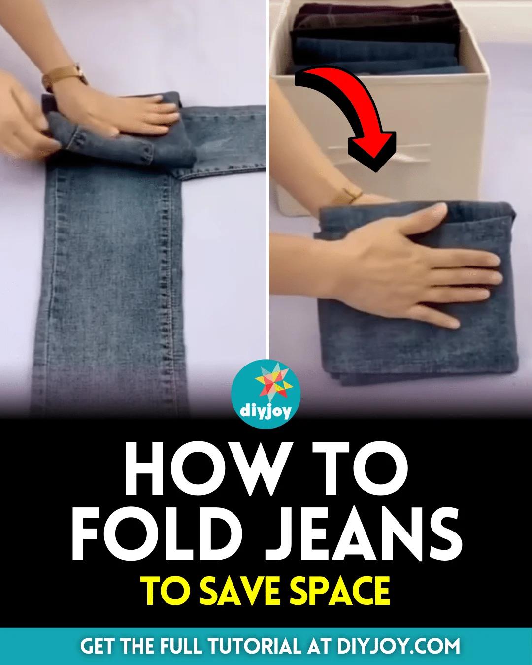 How to Fold Jeans to Save Space