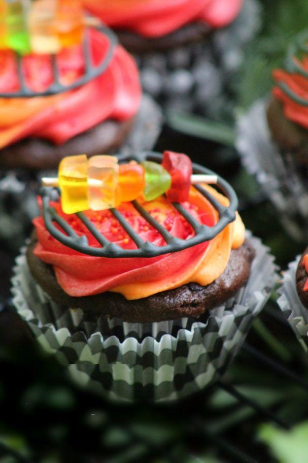 Cool Cupcake Decorating Ideas - Grill Cupcakes - Easy Ways To Decorate Cute, Adorable Cupcakes - Quick Recipes and Simple Decorating Tips With Icing, Candy, Chocolate, Buttercream