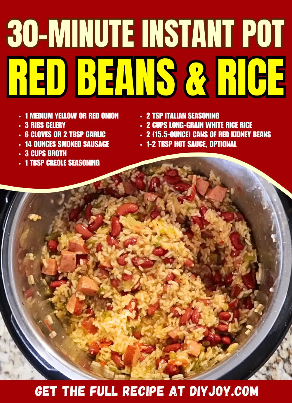 Easy 30-Minute Instant Pot Red Beans & Rice Recipe