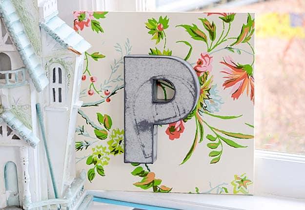 Fun DIY Projects for Teen Girls to Make for the Home - DIY Letters for Monogram Wall Decor - DIY Projects & Crafts by Sueeye #diy #quickcrafts #crafts #easycraftss