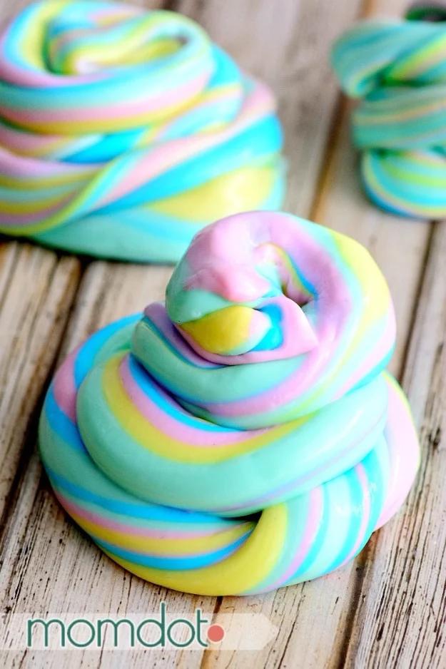 Crafts For Kids To Make At Home - Unicorn Poop Slime Recipe - Cheap DIY Projects and Fun Craft Ideas for Children - Cute Paper Crafts, Fall and Winter Fun, Things For Toddlers, Bab