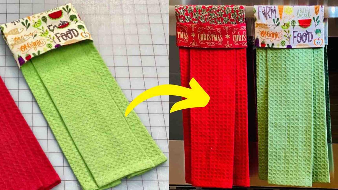 Easy DIY Hanging Tea Towel Tutorial