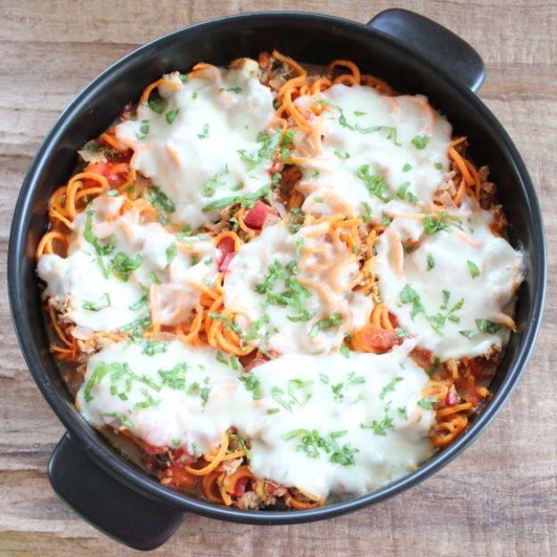 Ground Turkey Recipes - Italian Turkey Sweet Potato Casserole - Healthy and Easy Turkey Recipe Ideas for Dinner, Lunch, Snack - Quick Crockpot and Instant Pot, Casserole, Meatballs