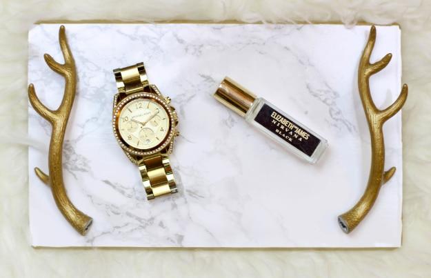 DIY Gold And Marble Tray, a budget friendly way to update the space and one of the more clever picks on this list
