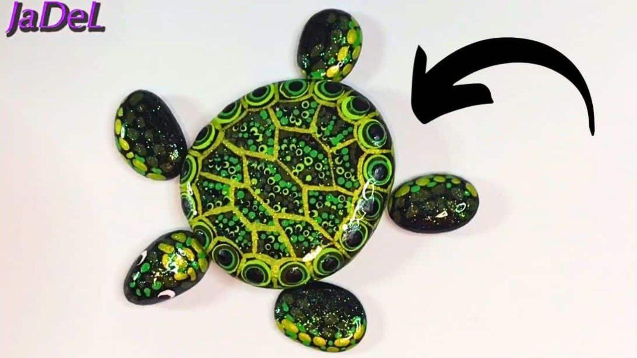 Easy DIY Turtle Rock Painting Tutorial