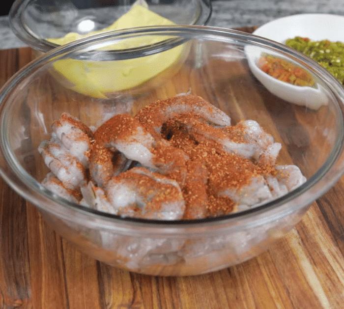 Ingredients for Garlic Butter Smoked Shrimp