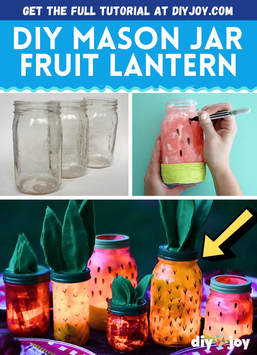Easy DIY Mason Jar Fruit Lantern Project Idea