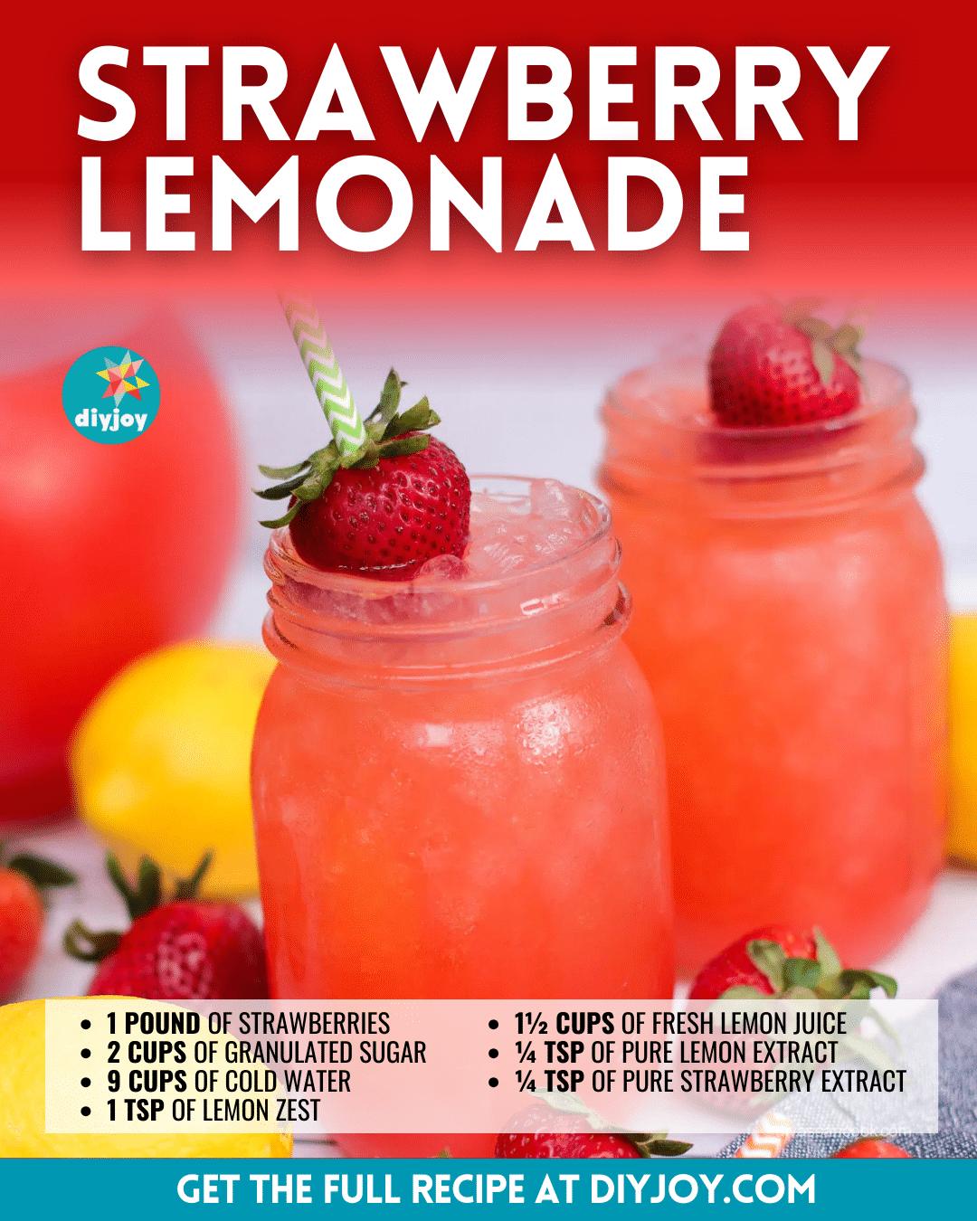 Fresh And Cold Strawberry Lemonade Recipe