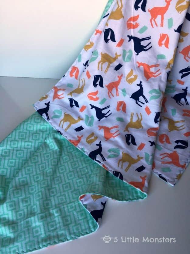 Quick and Easy Baby Blanket, low key enough for a solo evening in and a charm that beats anything from a catalog