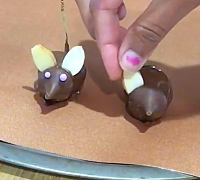 Make chocolate covered cherry cheap and cute mice for your Valentine