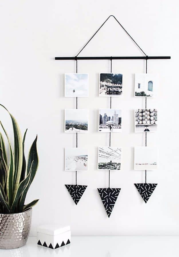 DIY Photo Wall Hanging, a home decor craft, easy to fit into a free afternoon and an idea worth saving for later