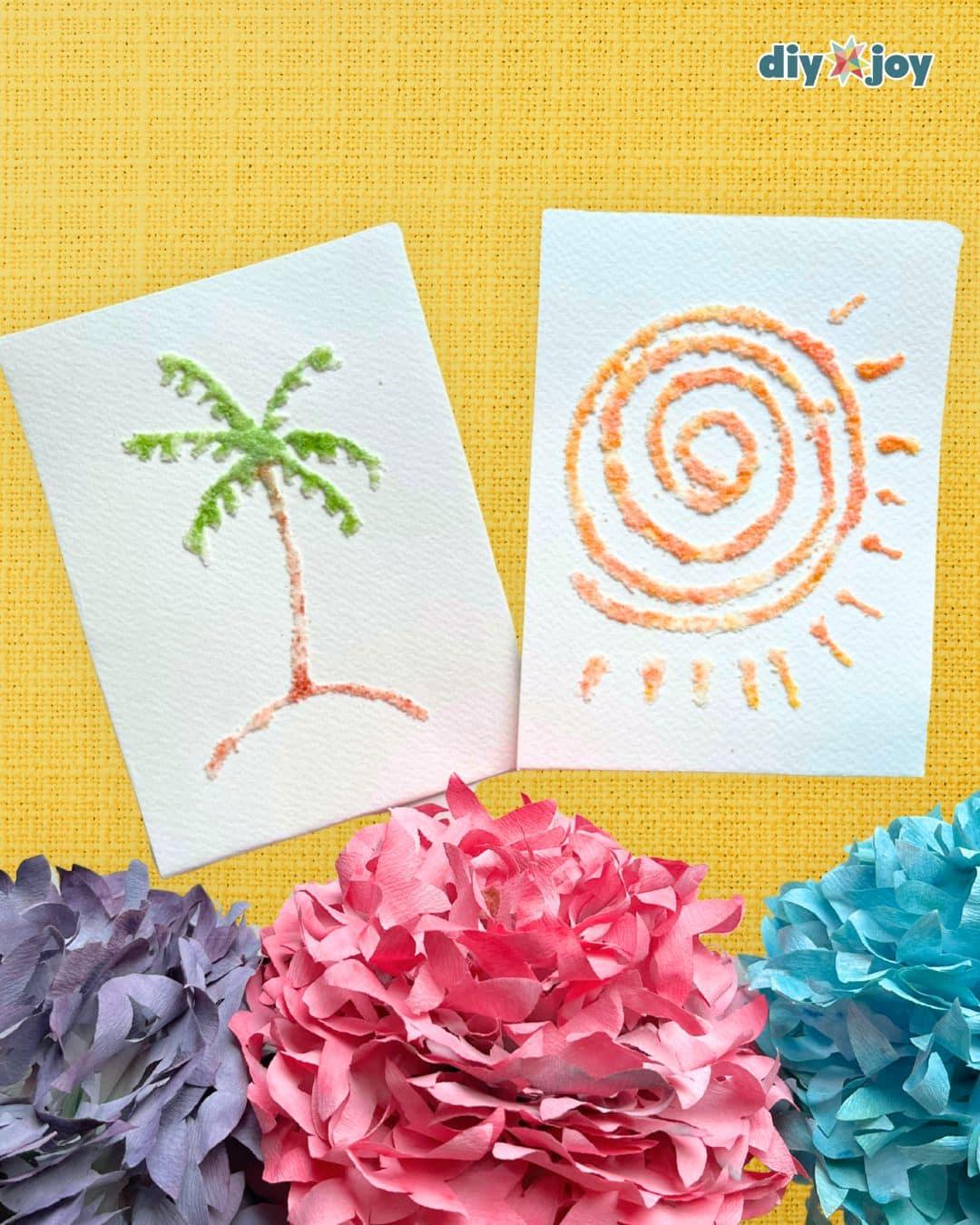 Easy Painting Salt And Glue — sea salt paint - beginner easy paintings