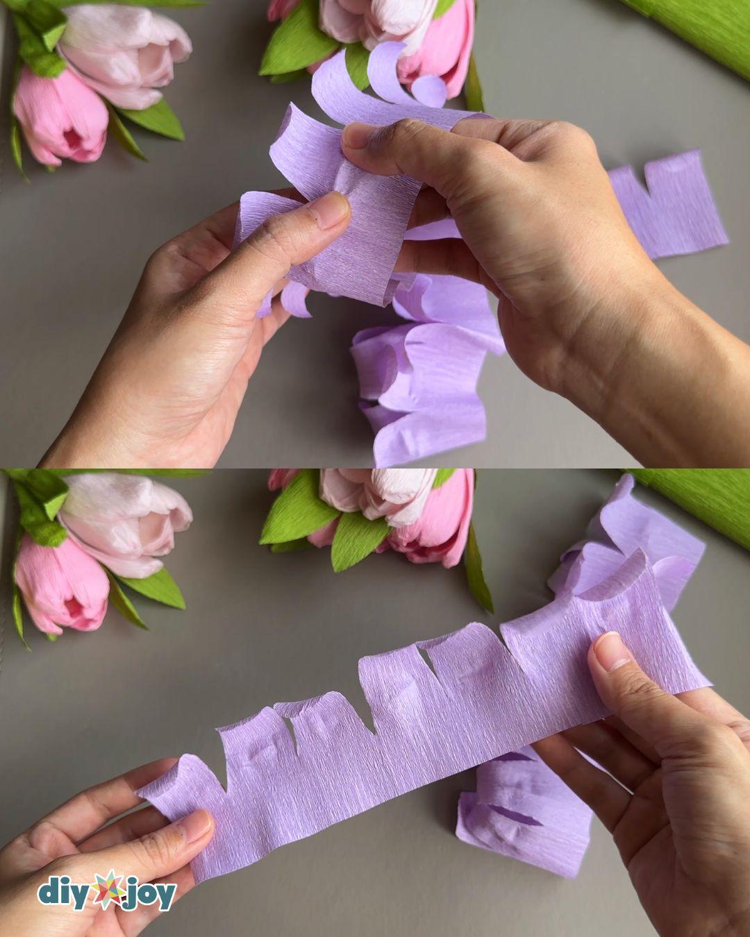 Easy Paper Roses — stretching