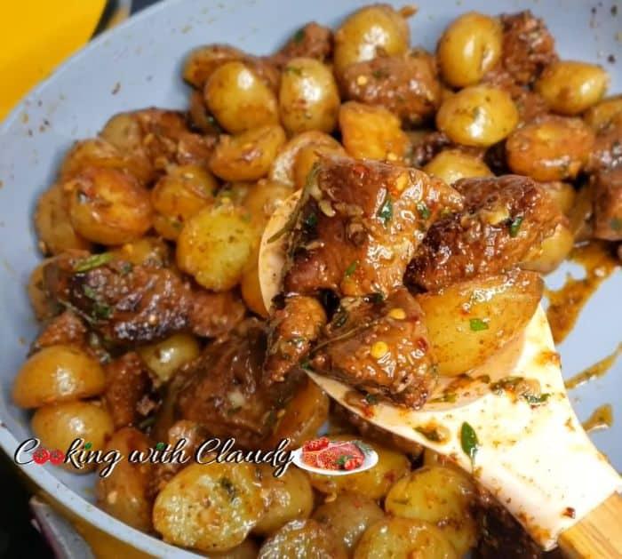 How to Make Garlic Butter Steak Bites and Crispy Potatoes