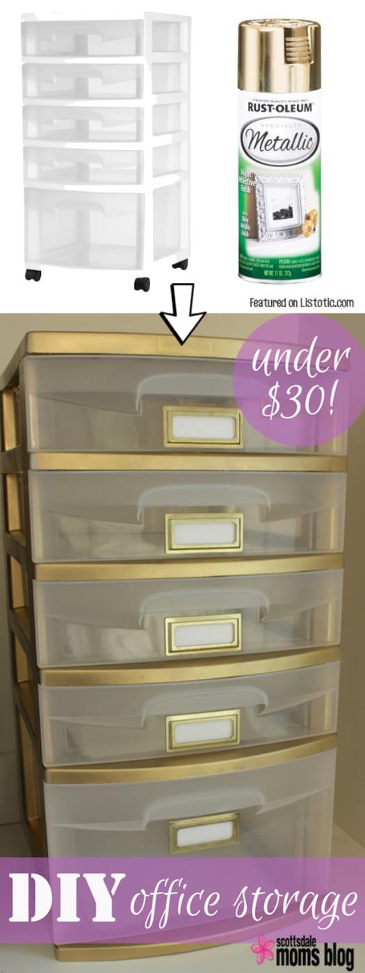 DIY Office Storage, easy to scale up for a full batch and an upgrade that feels far pricier than it actually was