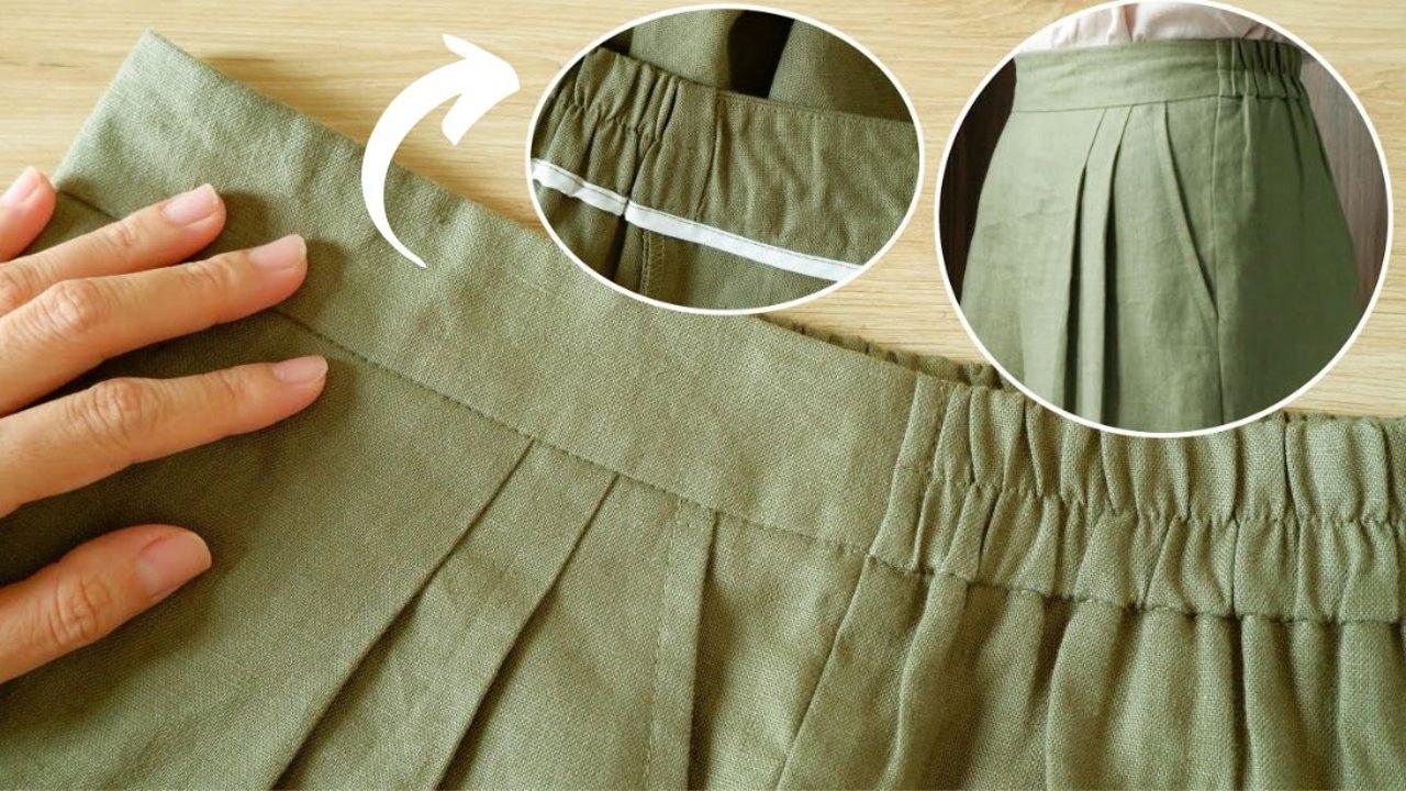 Simple Half Elastic Waistband Sewing Tutorial