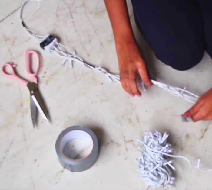 Easy to Make DIY Hula Hoop Chandelier
