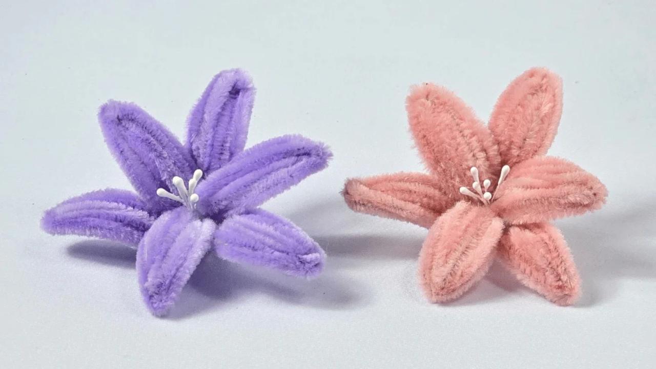 How to Make Pipe Cleaner Flowers – Lilies