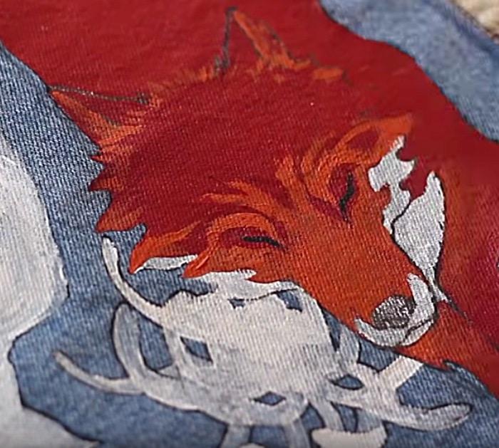 Learn to paint a denim jacket customize denim
