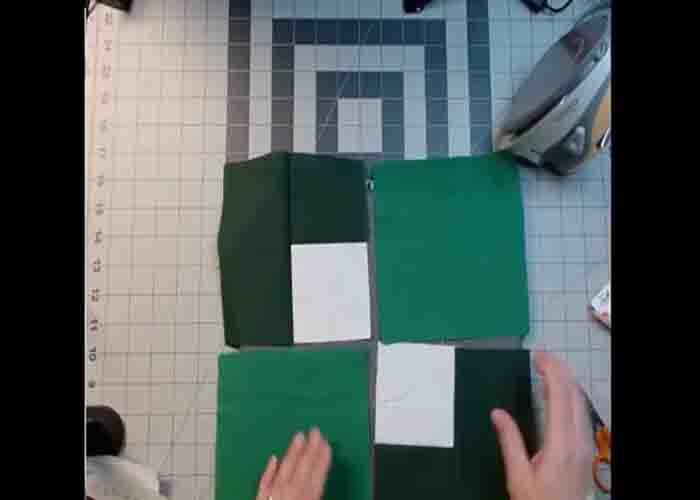 Assembling the four-patch variation quilt block
