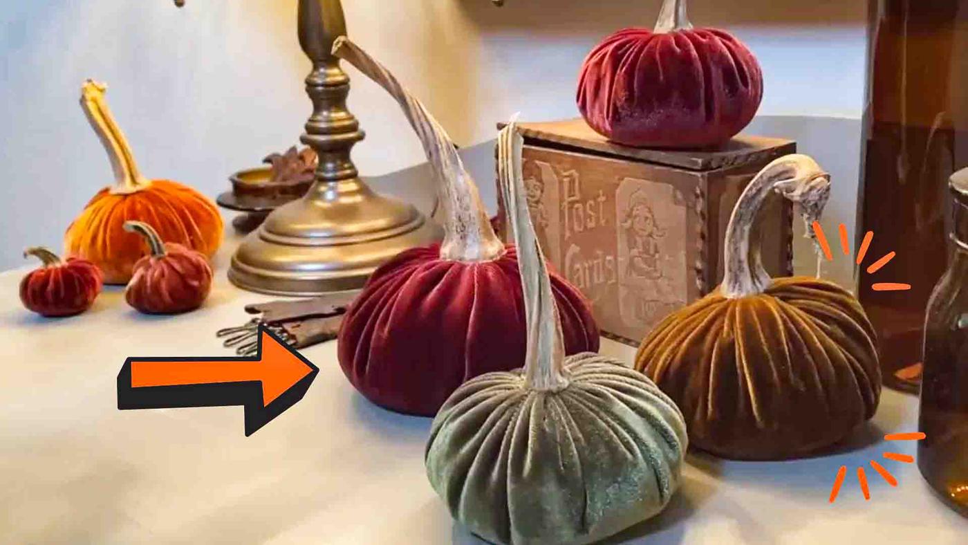 Easy DIY Velvet Pumpkins Tutorial