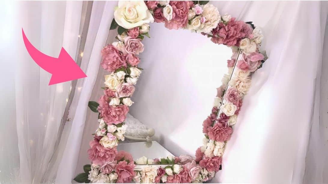 DIY Floral Mirror Tutorial