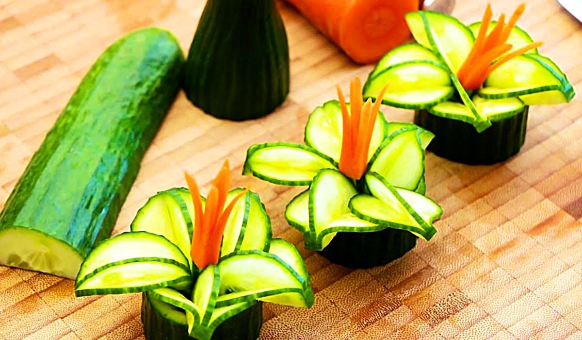 How To Make Cucumber Roses