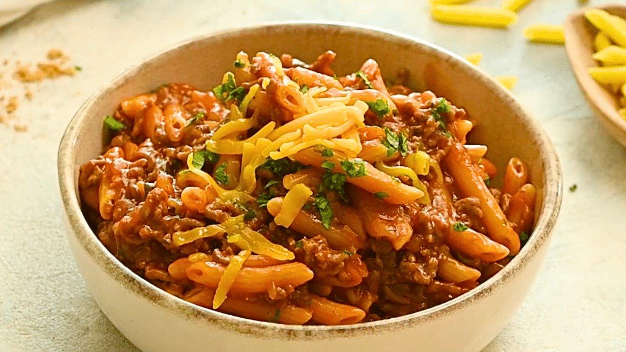 Easy One-Pot Sloppy Joe Pasta Recipe
