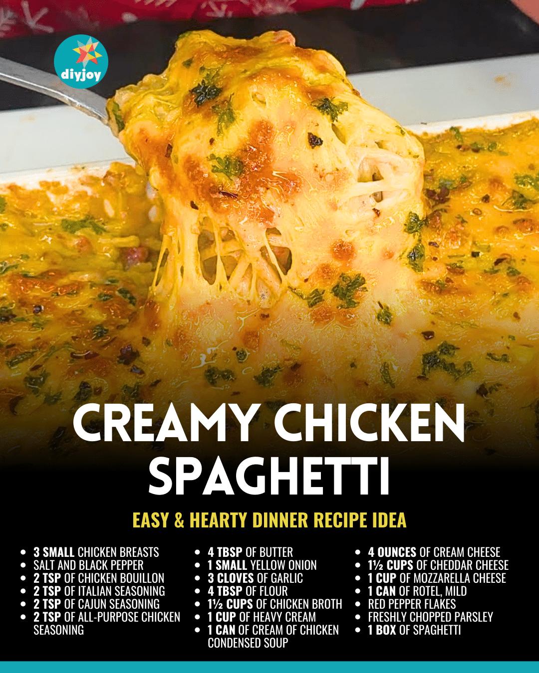 Easy Creamy Chicken Spaghetti Recipe