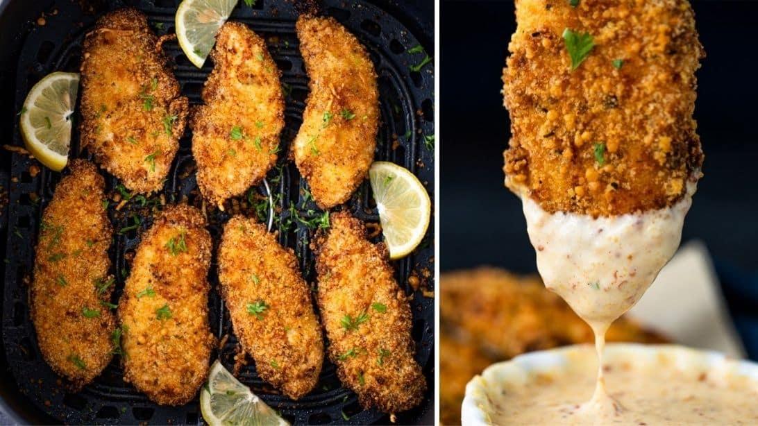 Air Fryer Chicken Tenders with Honey Mustard Sauce Recipe