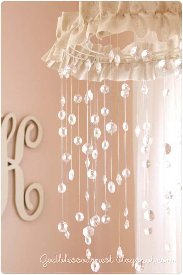 Crystal Baby Mobile, simple enough for a first weekend project and a look that gets noticed the moment guests walk in