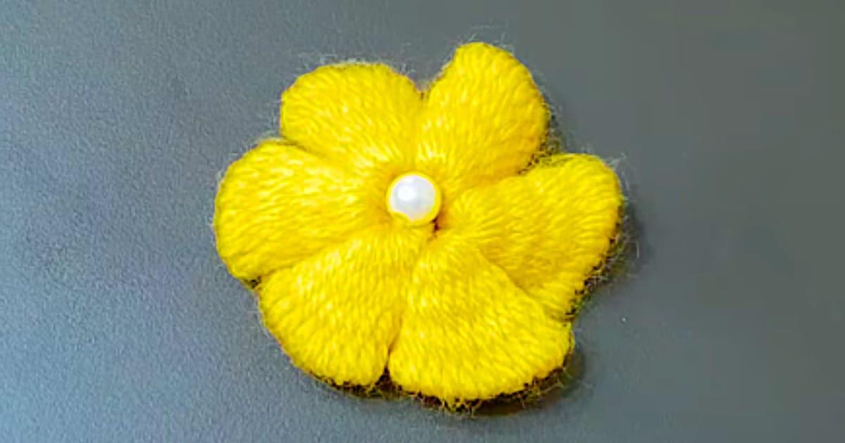 Hand Made Yarn Flower