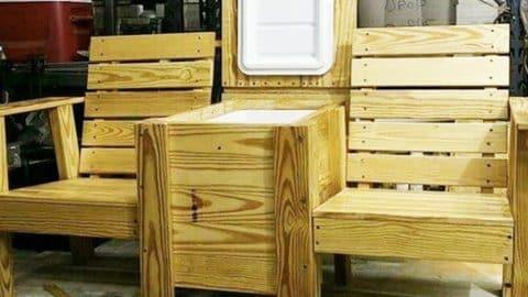DIY Patio Furniture Ideas - DIY Double Chair Bench - Cheap Do It Yourself Porch and Easy Backyard Furniture, Rocking Chairs, Swings, Benches, Stools and Seating Tutorials - Dining