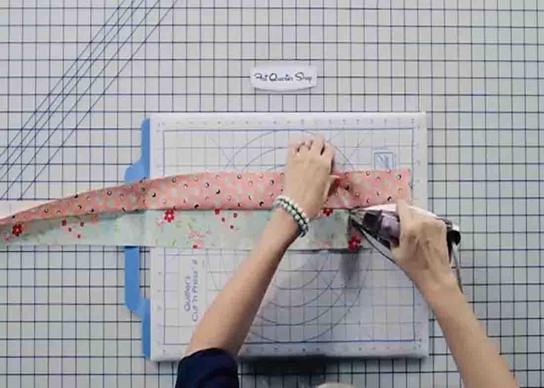 Making the strips for the slice quilt